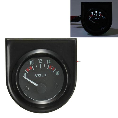2&#039;&#039; 52mm 8-16v car auto meter voltmenter pointer voltage volt gauge white light