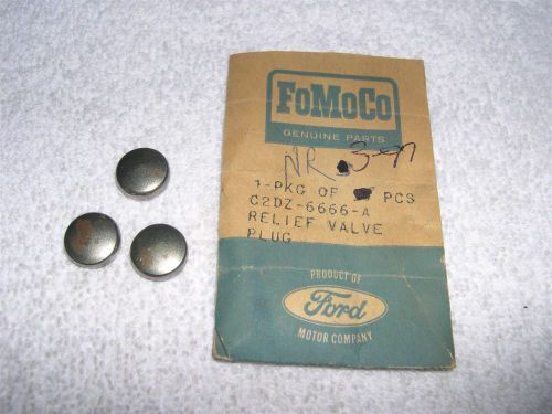 Nos 1960 79 ford mercury 144 170 200 oil pump relief valve plug c2az-6666-a