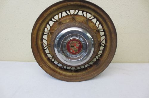 Vintage 1930&#039;s 1931 1932 1933 1934 1936 1938 cadillac 17&#034; wire wheel w/ hubcap