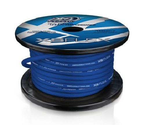 Xs power xsflex4bl-100 iced blue high current 100&#039; spool 4 awg battery cable