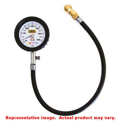 Auto meter 2160 nascar performance analog tire pressure gauge black range: 0-60
