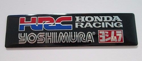 Hrc yoshimura aluminum plate decal exhaust system sticker black