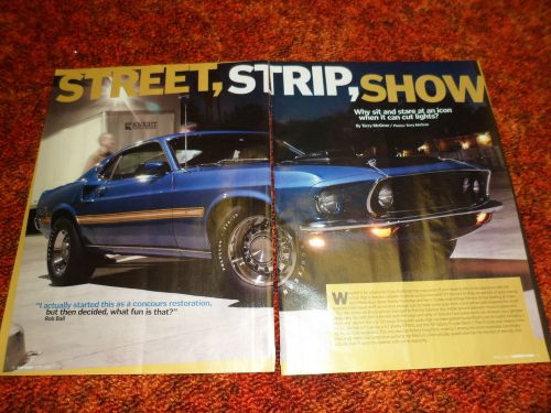 1969 ford mustang mach 1 article / ad