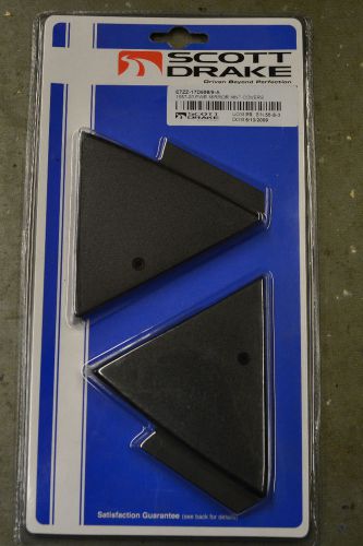 1987-1993 mustang power mirror black mount covers on door pair lh rh