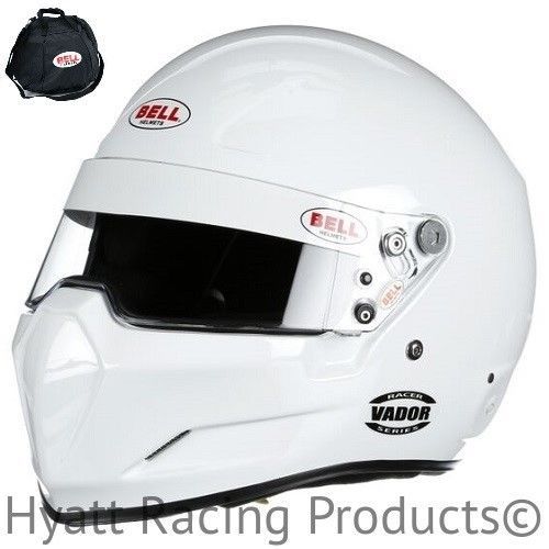 Bell vador auto racing helmet sa2015 - small (57) / white (free bag)