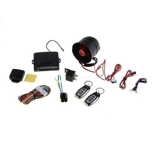 1-way car vehicle alarm protec security system keyless entry siren+2 remote epyg