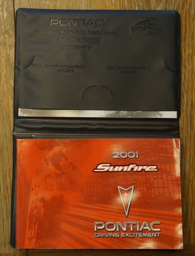 2001 pontiac sunfire owners manual book w/ protective cover