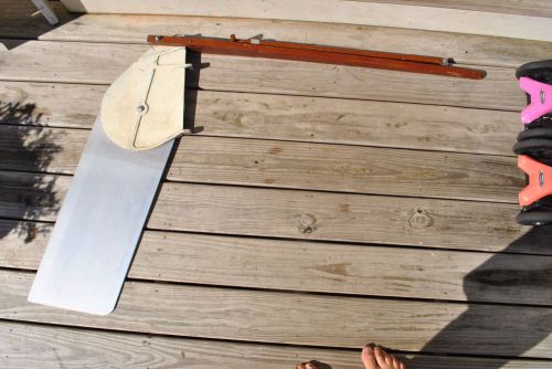 Sunfish rudder tiller aluminum wood sailing snark o&#039;day steering folding