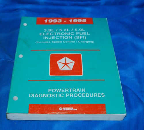 1993-95 dodge 3.9, 5.2, 5.9 powertrain diagnostic shop service repair manual