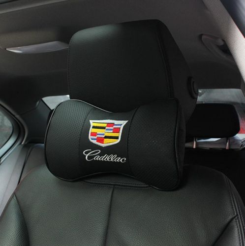 Leather car seat neck rest headrest for cadillac cts escalade srx ats ct6 xt5