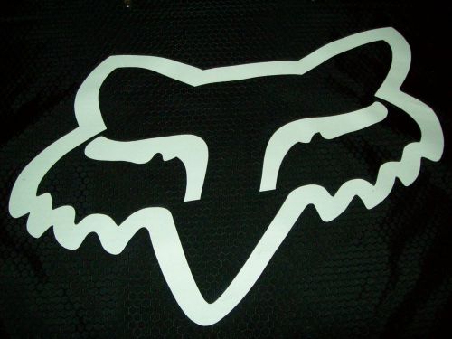 Black fox racing &#034;fox head&#034; banner / sign