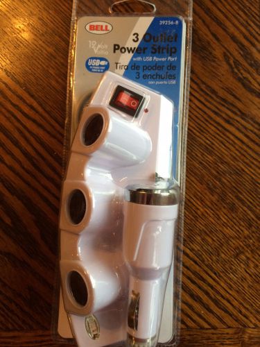 3 outlet power strip. 12 volt. with usb power port. brand new.