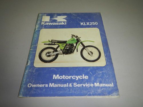Kawasaki klx250 klx-250 motorcycle owners service shop manual 99920-1063-01