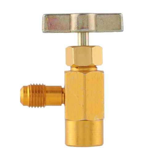 R-134a ac refrigerant gold aluminum hose quick coupler low high tap valve acme