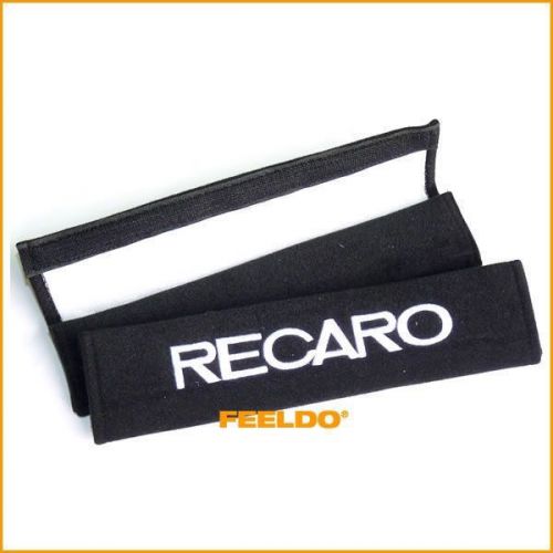 2x car auto embroidered seat belts cushion cover shoulder pads for recaro