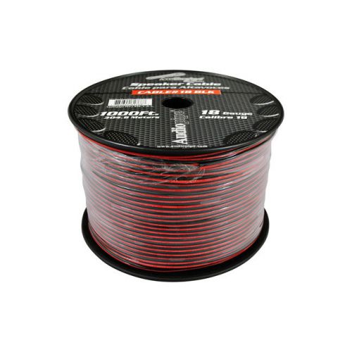 Speaker cable 18 ga. 1000&#039; ; red + black audiopipe cable18black wire
