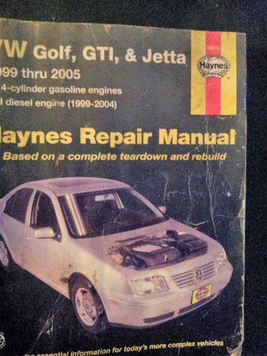 Haynes vw golf, gti, jetta repai manual 1999-2005