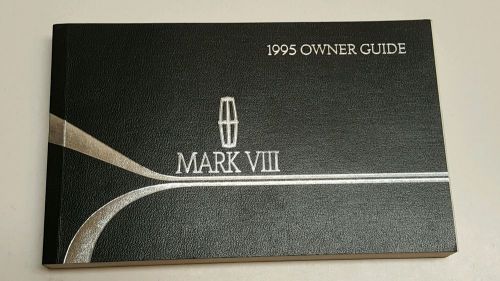 1995 lincoln mark viii 8 owners manual operater&#039;s user guide coupe v8 4.6l