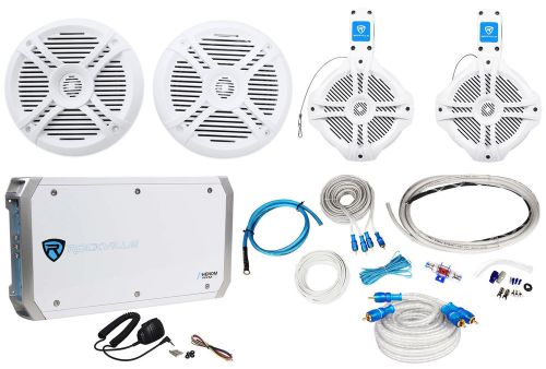 2) rockville rmsts65w 6.5&#034; 800w marine boat speakers+2) wakeboards+amp+wire kit