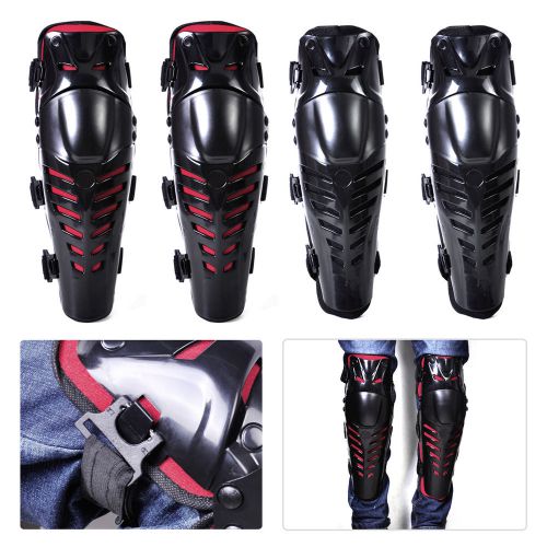 2pcs adults knee protector guard pad shin armor fits bike motorcycle motocross