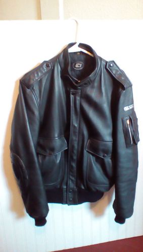 Mens sz 40 black leather hein gericke motorcycle jacket vgc