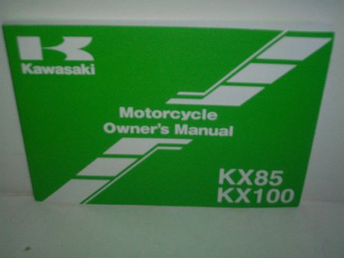 2007 kawasaki kx85  kx100 motorcycle owners manual