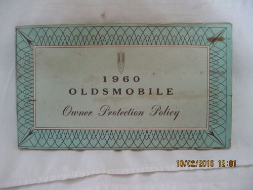 Vintage 1960 oldsmobile owner&#039;s  protection policy manual, factory original,