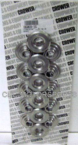 86069-16 crower titanium 10 degree valve spring retainers +.100&#034; inst. ht.
