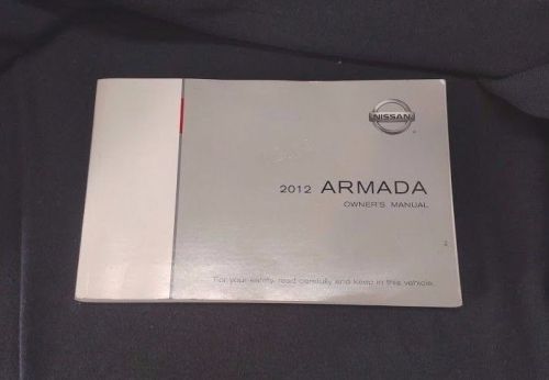 Nissan armada owners manual 2012 fast free shipping