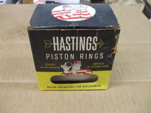 Nos hastings vintage 2c-690 3 1/8&#034; std piston ring partial set-1960&#039;s amc 6 cyl