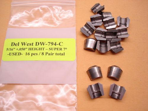 16 nascar del west titanium 5/16&#034; super 7° retainer valve locks keepers dw794-c