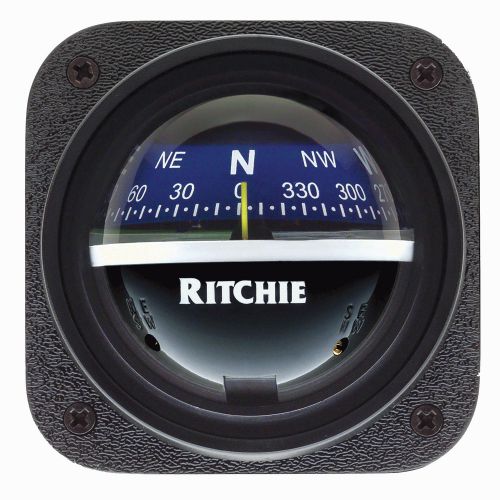 New ritchie v-537b explorer compass - bulkhead mount - blue dial