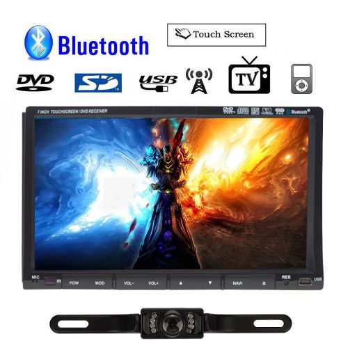 7&#039;&#039; gps navigation 2 din hd car stereo dvd player bluetooth radio ipod tv+camera