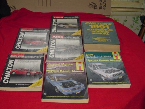 Lot of 7 chilton automotive repair manuals for cars and trucks