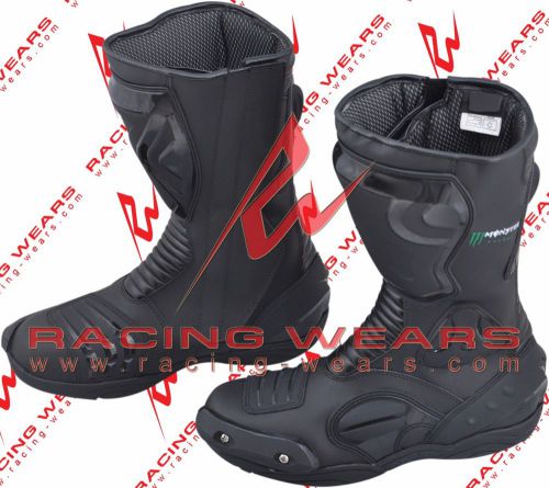 Monster motorbike racing leathers boots available in all sizes