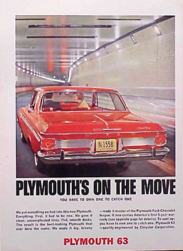 1963 plymouth sport fury original vintage ad  c my store  5+= free shipping