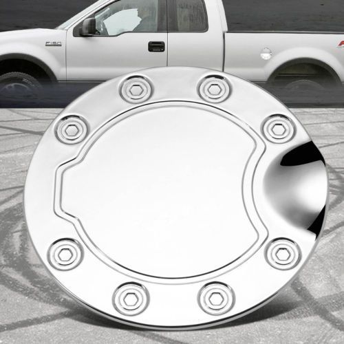 Tank cap lid abs fuel door car chrome mirror finish gas cover for ford f150 2015