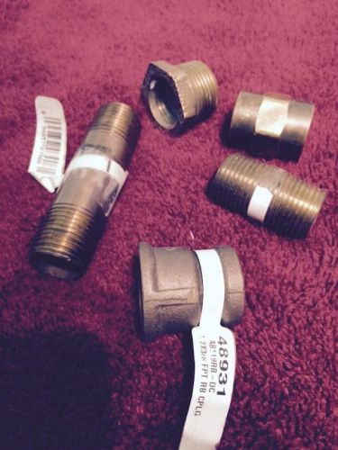 Marine red brass/bronze nipples, couplings &amp; reducer, 1/2&#034;
