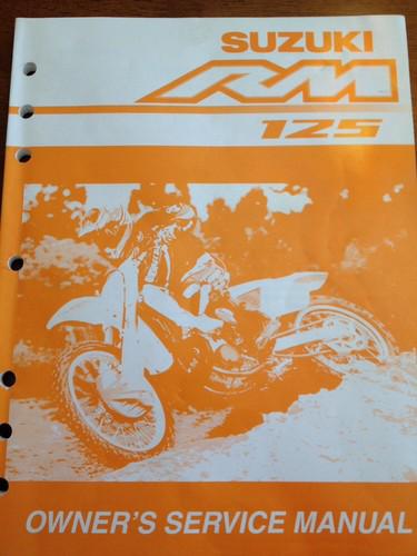 Suzuki rm 125 owner's service manual
