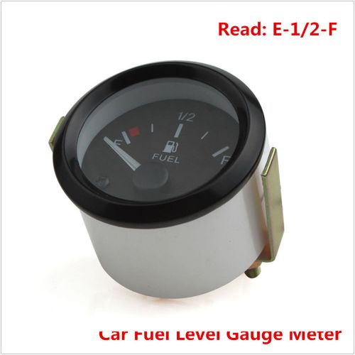 2inch 52mm universal car fuel level gauge meter with fuel sensor e-1/2-f pointer