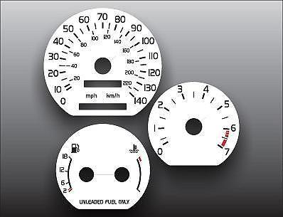 1994-1997 volvo 850 non turbo instrument cluster white face gauges 94-97