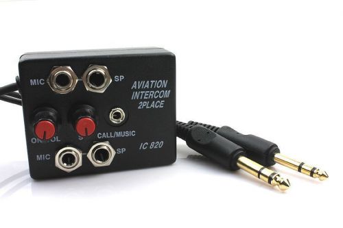 Skylite aviation pilots aircraft portable intercom 2 users (calls/music)