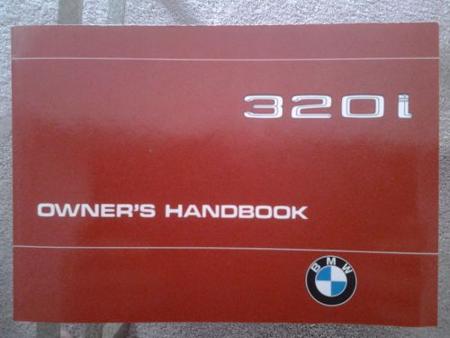 1979 bmw 320 i owners manual (viii/78) - pristine