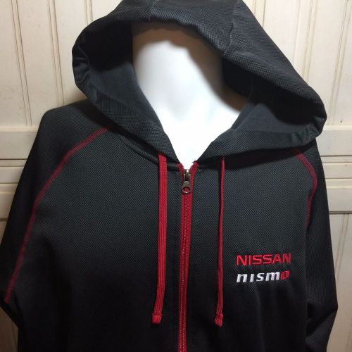 Nismo full zip carbon fiber hoodie jacket coat large gray red tri mountain race