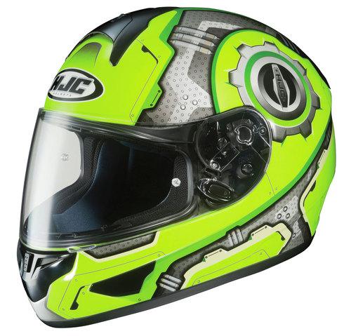 Hjc cl-16 machine full face  street  motorcycle helmet  yellow size  small