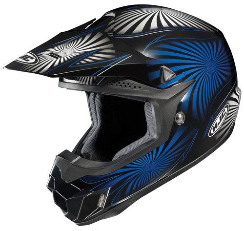 Hjc cl-x6 whirl blue motorcycle helmet size x-small