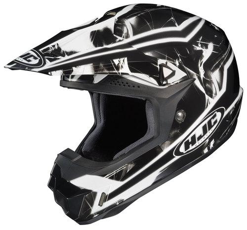 Hjc cl-x6 hydron motocross helmet black, white, dark silver 3xl