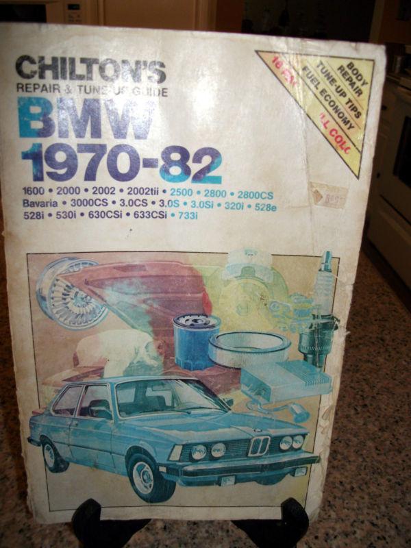 Bmw chilton book used 1970-82 repairs tune ups mdl 1600-2000-250-2800-3000c 733i