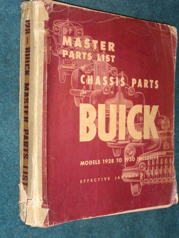 1928-1950 buick chassis parts catalog / orig parts book 48 47 46 42 41 40 39 38+
