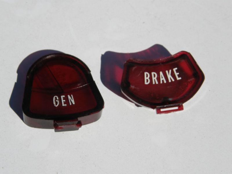 1968 gto lemans tempest speedometer & gauges bezel brake-gen indicator lenses
